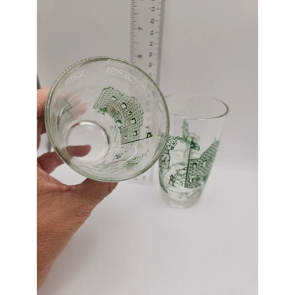 Davy Crockett Vintage Drinking Glass The Alamo Jam Jar Set Of 2